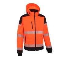 Augstas redzamības softshell jaka Palermo, oranža/melna XL, Pesso