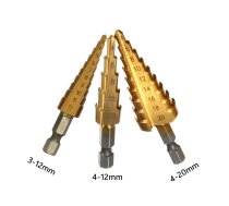 3pcs HSS titanium coated step drill set (SK1616)