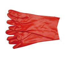 WORKING GLOVES, PVC SINGLE DIPPED SMOOTH, RED 36CM (74151)