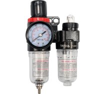 AIR REGULATOR WITH GAUGE AND FILTER 1/4"(F)x1/4"(F) FILTER VOL.  25cm3 (YT-2384)