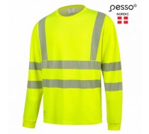 Augstas redzamības krekls HVM COTTON CL2, dzeltens M, Pesso