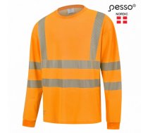 Augstas redzamības krekls HVM COTTON CL2, oranžs L, Pesso