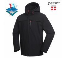 Softshell jaka ar kapuci Atlanta, melna 2XL, Pesso