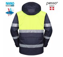 Ziemas jaka HANA, pelēkzila / dzeltena 4XL, Pesso