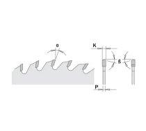 Zāģripa kokam 160x2,2x20mm Z56 a=15° b=15° ATB, CMT