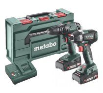 18V Combo set:SB 18 L BL + SSD 18 LT 200 BL+1 x2,0Ah+1x5,2Ah, Metabo