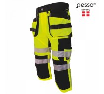 Augstas redzamības bikses 3/4 Uranus Flexpro, CL1, yellow C5 C54, Pesso