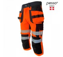 Augstas redzamības bikses 3/4 Uranus Flexpro, CL1, oranžs C5 C48, Pesso