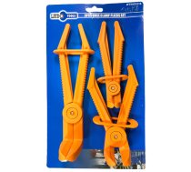 Flexible hose clamps set 3pcs, angled 90°