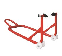 Motorcycle support stand for rear wheel