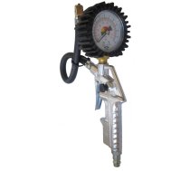 Tire inflating gun with manometer