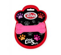 PET NOVA DOG LIFE STYLE Suņu rotaļlietu kauls 11 cm, rozā krāsā