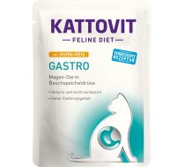 KATTOVIT Feline Diet Gastro Vistas gaļa ar rīsiem 85 g Gremošanas uzlabošanai.