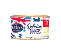 BUTCHER'S Classic Delicious Dinners konservi ar aknām un liellopa gaļu 85 g