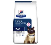 HILL'S Prescription Diet z/d Food Sensitivities barība, izstrādāta, lai mazinātu ādas/gremošanas simptomus, kas saistīti ar barības nepanesību 3 kg