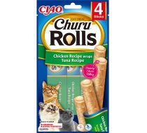 INABA Churu Rolls Chicken 4x10g vistas un tunča vraps kaķiem