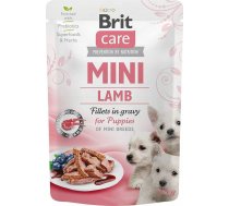 BRIT CARE Mini Puppy Pouch Lamb 24x85g ar jēra gaļu mazo šķirņu kucēniem