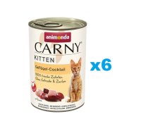 ANIMONDA Carny Kitten Poultry Cocktail 6x400 g mājputnu kokteilis kaķēniem