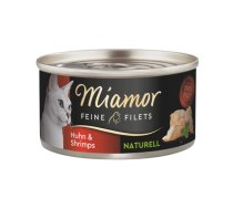 MIAMOR Feine Filets Naturell Chicken&Shrimps 80g vistas gaļa un garneles pašu gatavotā mērcē