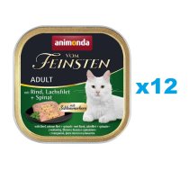 ANIMONDA Vom Feinsten Pate liellopu gaļa, lasis un spināti 12x100 g