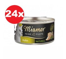 MIAMOR Feine Filets Naturell Chicken&Ham 24x80g vistas gaļa un šķiņķis savā mērcē