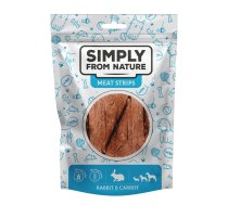 SIMPLY FROM NATURE Meat Strips Gaļas sloksnes ar trušiem un burkāniem suņiem 80 g