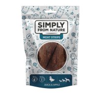 SIMPLY FROM NATURE Meat Strips Gaļas sloksnes ar pīli un ābolu suņiem 80 g