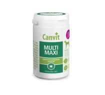 CANVIT Dog Multi Maxi 230g palīdz uzturēt veselību, imūnsistēmu, atmiņu, sirds un asinsvadu sistēmu.