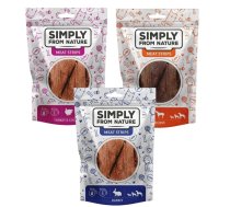 SIMPLY FROM NATURE Gaļas strēmelītes ar truša, zirga gaļas un tītara gaļu suņiem 3x80 g