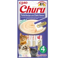 INABA Churu Tuna with clam flavour 4x14g tuncis ar gliemenēm kaķim