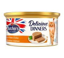 BUTCHER'S Classic Delicious Dinners muss ar vistas un tītara gaļu 85 g