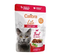 CALIBRA Cat Life Pouch Adult Beef in gravy 85 g liellopu gaļa mērcē kaķiem