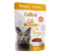 CALIBRA Cat Life Pouch Adult Turkey in gravy 85 g tītars mērcē kaķiem