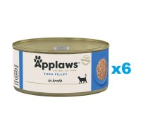 APPLAWS Cat Adult Tuna Fillet in Broth tunča fileja buljonā 6x70 g