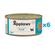 APPLAWS Cat Adult Tuna Fillet in Broth tunča fileja buljonā 6x156 g