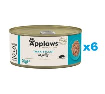 APPLAWS Cat Adult Tuna Fillet in Jelly tuncis želejā 6x70g