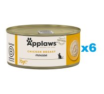 APPLAWS Cat Adult Mousse Chicken mus ar vistas gaļu 6x70g