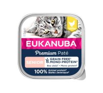 EUKANUBA Grain Free Senior Monoproteīnu pastēte vecākiem kaķiem Vistas gaļa 16 x 85 g