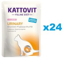 KATTOVIT Feline URINARY Diēta Urinārā, lasis 24 x 85 g