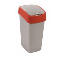 CURVER Atkritumu tvertne FLIP BIN 50 L sudraba / sarkanā krāsā