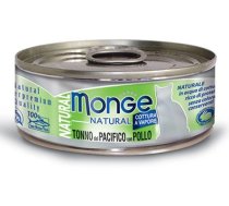 MONGE Natural Cat Dzeltenspuru tuncis ar vistu 80g