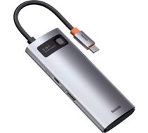 Hub 5in1 Baseus Metal Gleam Series, USB-C to 3x USB 3.0 + HDMI + USB-C PD