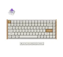 Bezvadu spēļu tastatūra Keychron K2 HE Special Edition Wireless K2H-Q1 Gateron Double-Rail Magnetic Nebula, Angļu (US), balta krās.