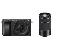 Digitālā fotokamera Sony A6400 + 16-50mm OSS II + 55-210mm OSS (ILCE-6400Y/B) (α6400) (Alpha 6400)