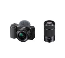 Digitālā fotokamera Sony ZV-E10 + 16-50mm OSS + 55-210mm OSS