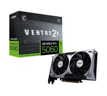 Videokarte Grafikas karte - MSI - GeForce RTX 5060 VENTUS 2X OC 8G - 8 Go GDDR6 - Divi TORX ventilatori - Efektīva dzesēšana