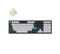 Bezvadu spēļu tastatūra Keychron Q6 Max Wireless Q6M-M4 Gateron Jupiter Banana, Angļu (US), melna krās.