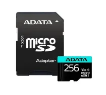 Atmiņas karte telefonam ADATA Premier Pro UHS-I U3 256 GB micro SDXC Flash memory class 10 with Adapter