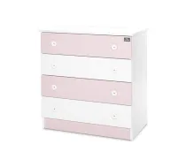 Kumode Lorelli New, balta/rozā