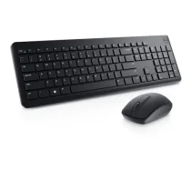 "Dell" tastatūras un peles KM3322W komplekts, bezvadu, ar baterijām, RU, melns